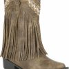 Western Boots * | Roper Girls' Brown Fringed Western Boots Pointed Toe Online