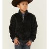 Clothing * | Roper Boys' Grey Polar Fleece 1/4 Zip Front Pullover Sale