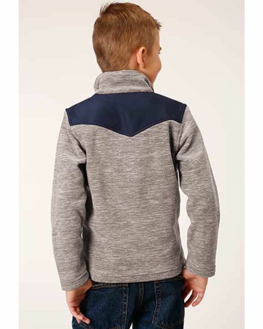 Clothing * | Roper Boys' Long Sleeve Microfleece Pullover Limited Edition