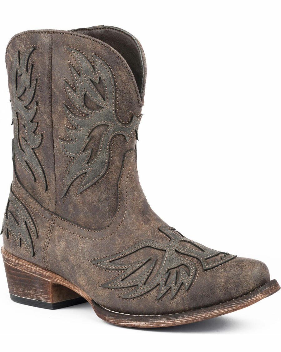 Western Boots * | Roper Women'S Amelia Eagle Overlay Western Boots Snip Toe Limited Edition