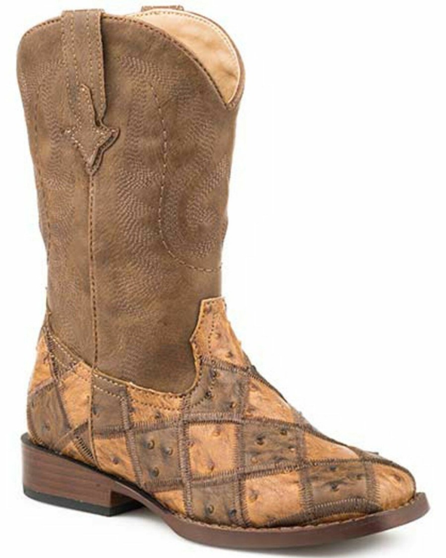 Western Boots * | Roper Girls' Bird Blocks Western Boots Square Toe Limited Edition