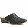 Shoes * | Roper Women'S Black Whipstitched Mule Shoes Snip Toe Outlet