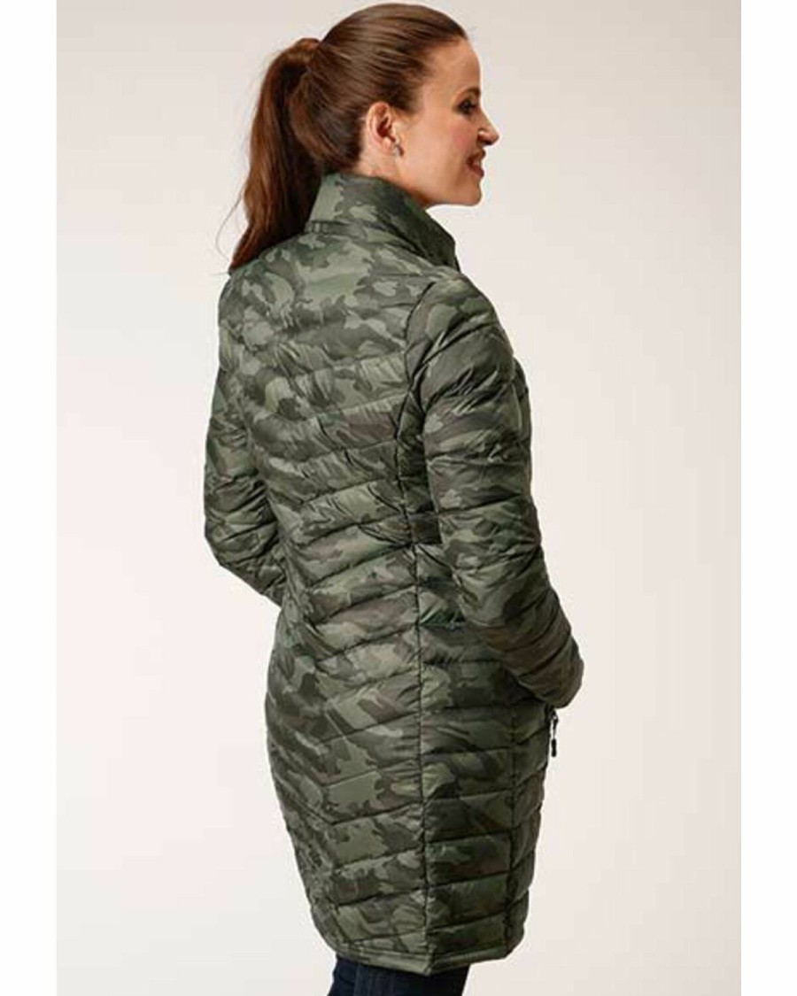 Clothing * | Roper Women'S Camo Puffer Hooded Jacket Sale