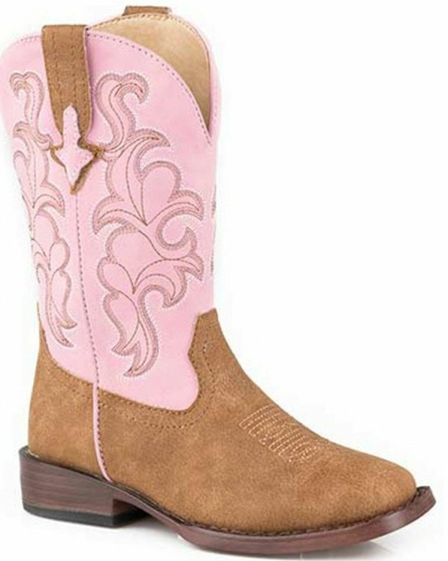 Western Boots * | Roper Girls' Blaze Western Boots Wide Square Toe Discount