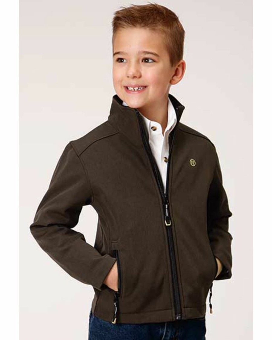 Clothing * | Roper Boys' Brown Softshell Jacket Discount