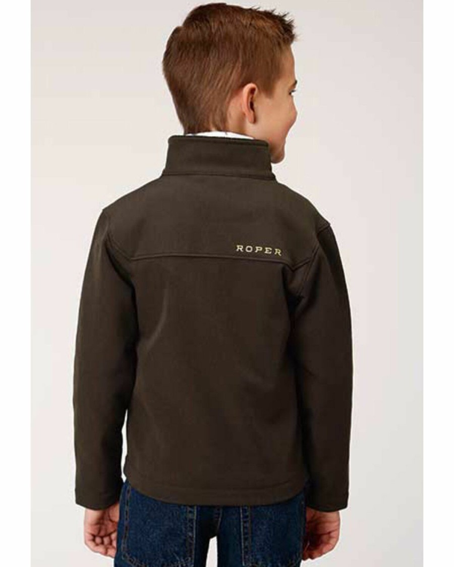 Clothing * | Roper Boys' Brown Softshell Jacket Discount