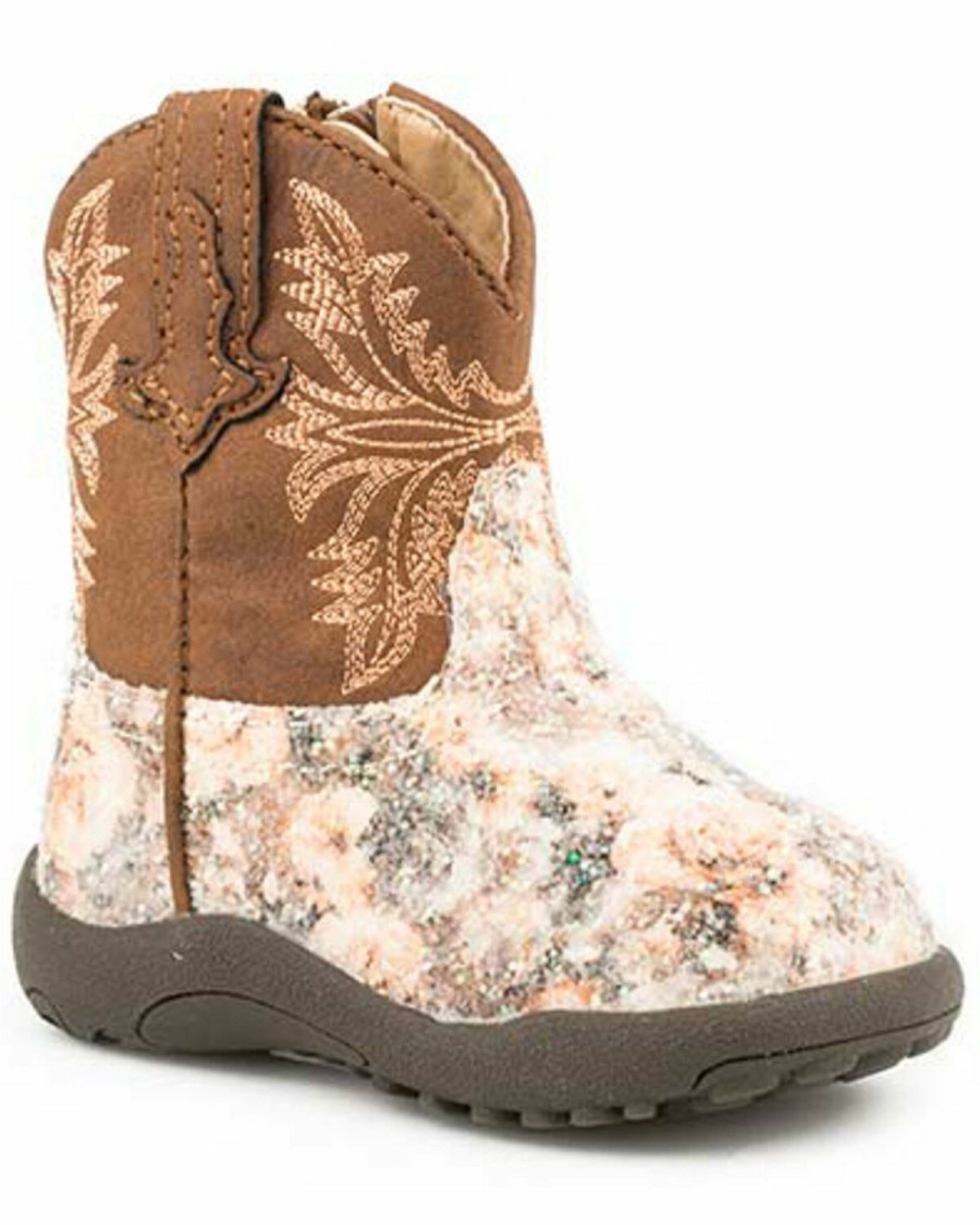 Western Boots * | Roper Infant Girls' Claire Floral Western Boots Round Toe Outlet