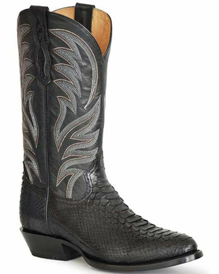 Western Boots * | Roper Men'S Peyton Python Exotic Western Boots Round Toe Discount