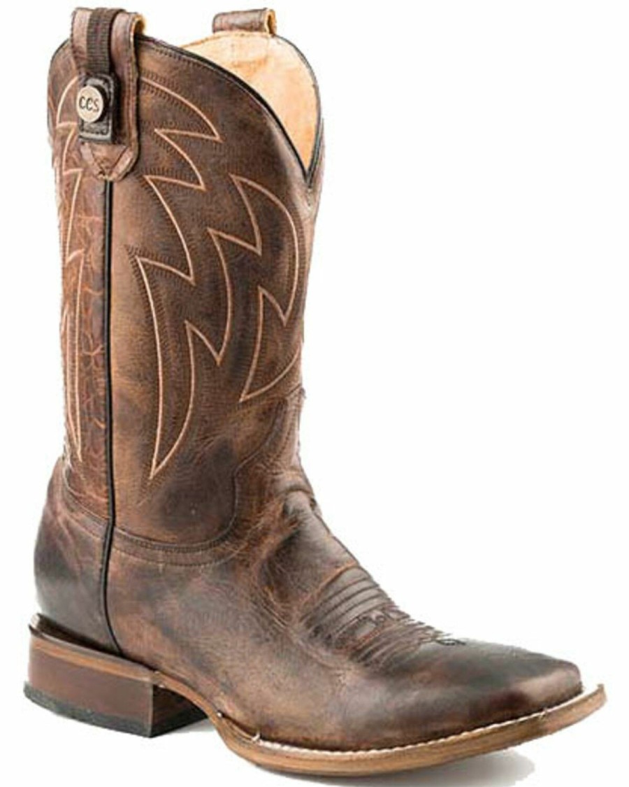 Western Boots * | Roper Men'S Rider Western Boots Square Toe Outlet