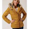 Clothing * | Stetson Women'S Gold Yellow Quilted Jacket Roper Outlet