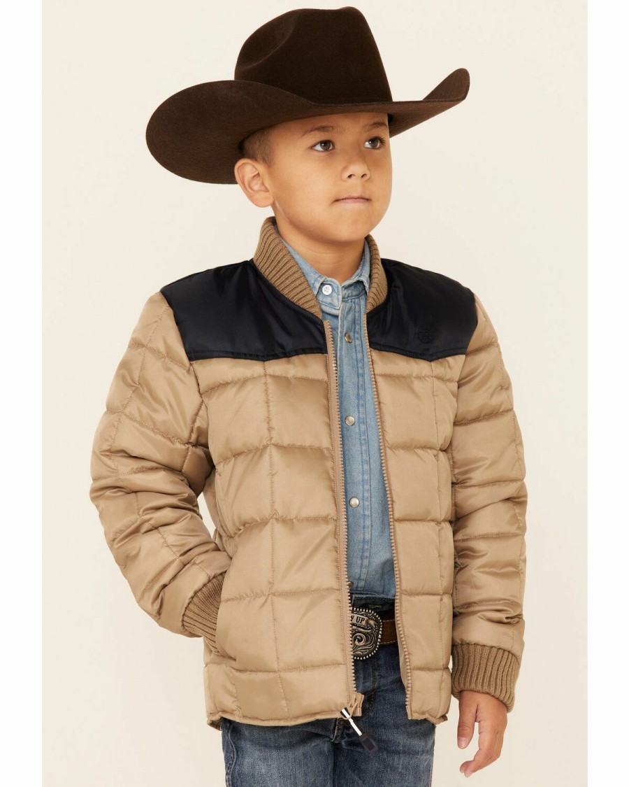 Clothing * | Roper Boys' Quilted Poly Fill Zip-Front Jacket Sale