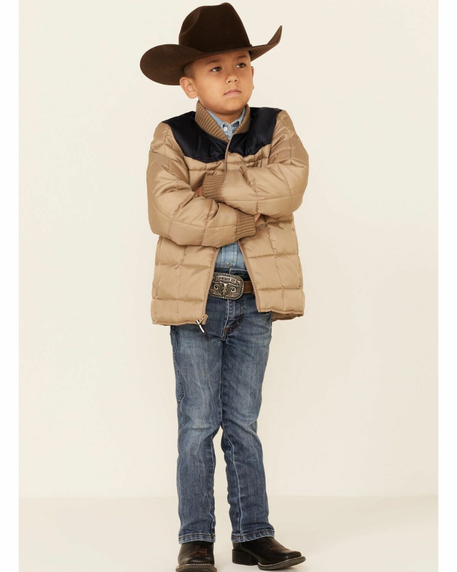 Clothing * | Roper Boys' Quilted Poly Fill Zip-Front Jacket Sale