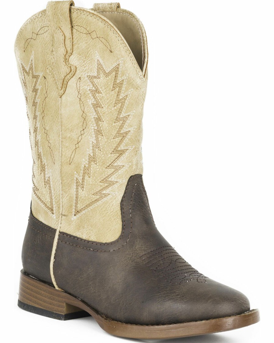 Boots * | Roper Boys' Billy Arrowhead Cowboy Boots Square Toe Outlet