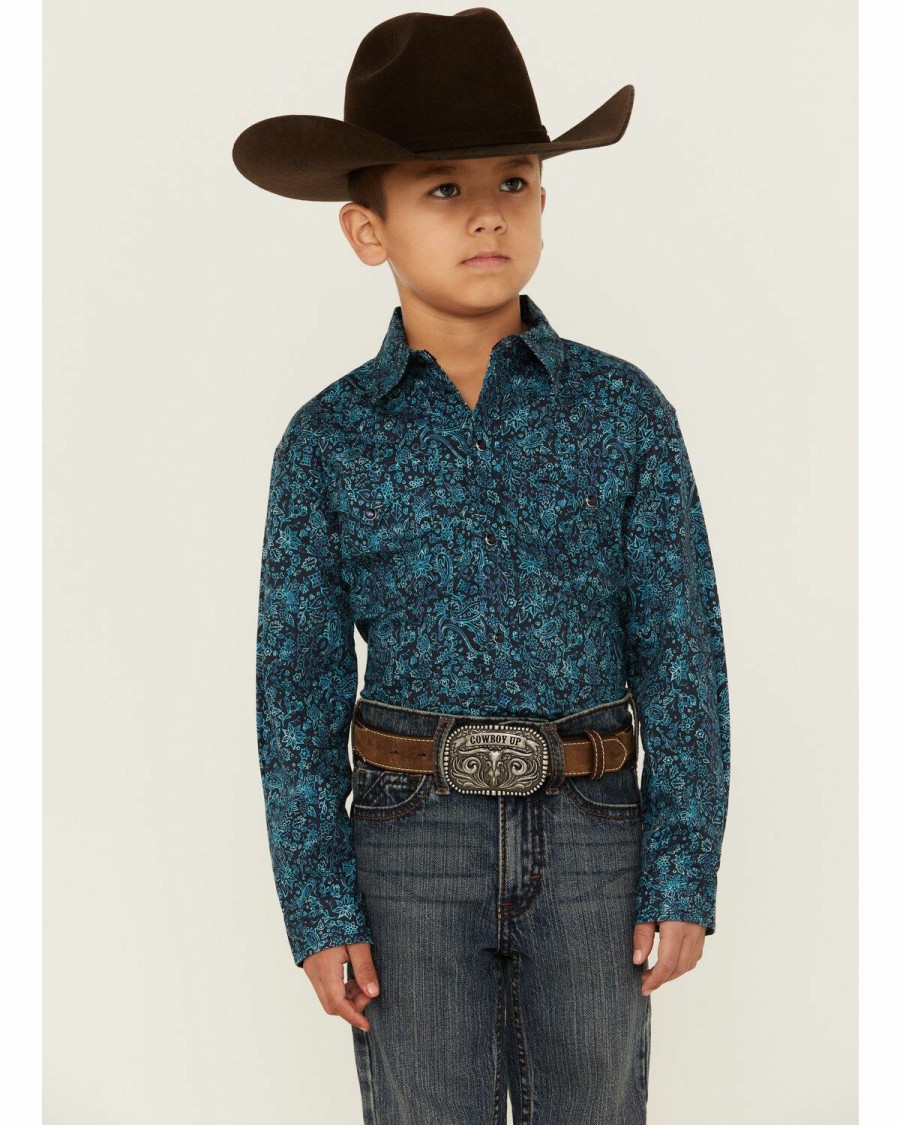 Clothing * | Roper Infant Boys' Floral Snap Shirt Online