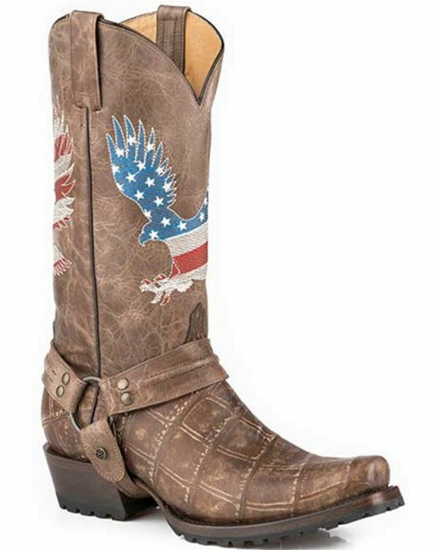 Western Boots * | Roper Men'S Soaring Eagle Western Boots Snip Toe Discount