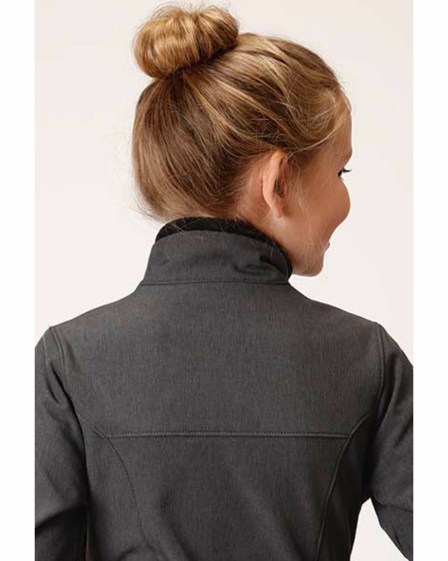 Clothing * | Roper Girls' Charcoal Softshell Jacket Discount