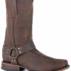 Western Boots * | Roper Men'S Biker Brown Western Boots Square Toe Discount