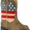 Western Boots * | Roper Toddler Boys' Brown Patriot Western Boots Round Toe Outlet