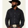 Western Shirt * | Roper Men'S Navy Stripe Long Sleeve Snap Western Shirt Limited Edition