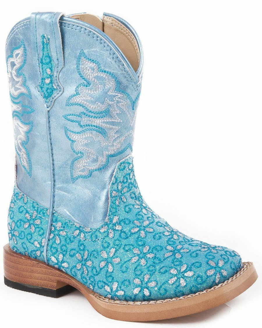 Western Boots * | Roper Infant'S Floral Glitter Western Boots Limited Edition