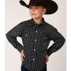 Clothing * | Roper Boys' Amarillo Geo Print Long Sleeve Western Snap Shirt Limited Edition