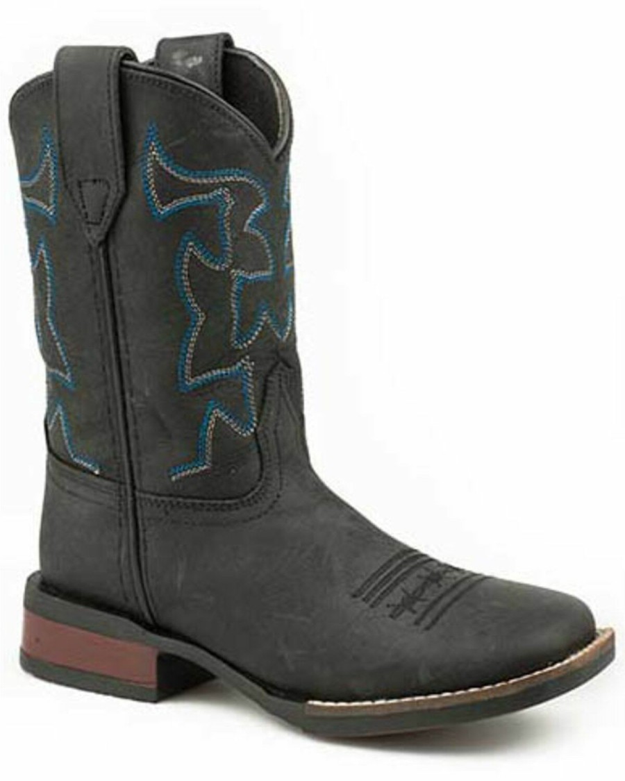 Western Boots * | Roper Youth Boys' Black Western Boots Square Toe Limited Edition