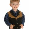 Clothing * | Roper Boys' Western Suede Vest 7-12 Discount