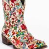 Boots * | Roper Women'S Ingrid Floral Western Booties Snip Toe Online