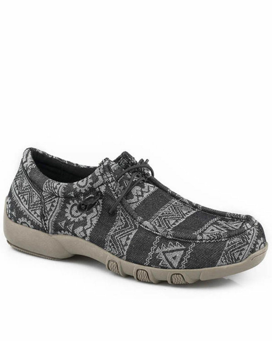 Shoes * | Roper Women'S Chillin' Southwestern Casual Shoes Moc Toe Discount