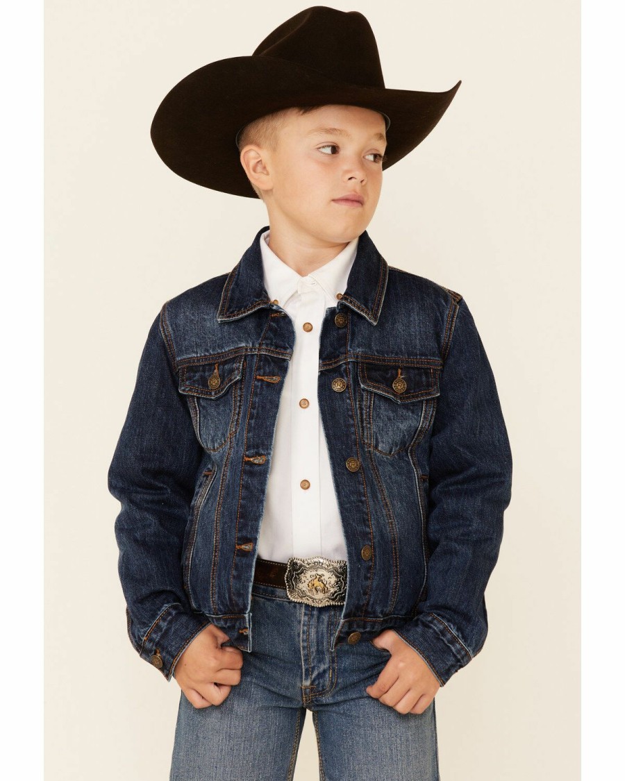 Clothing * | Roper Boys' Unlined Denim Button-Front Jacket Outlet