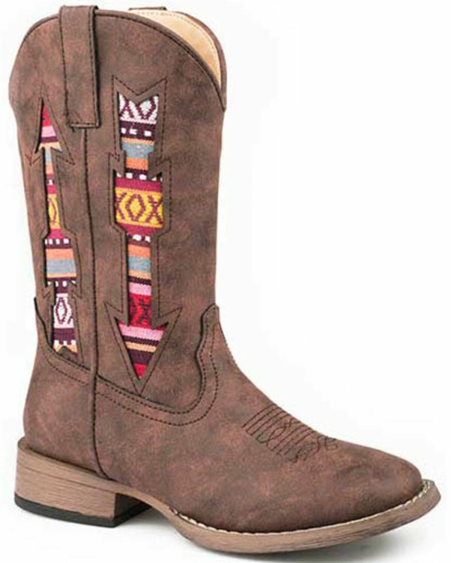 Western Boots * | Roper Boys' Southwestern Arrow Western Boots Square Toe Sale