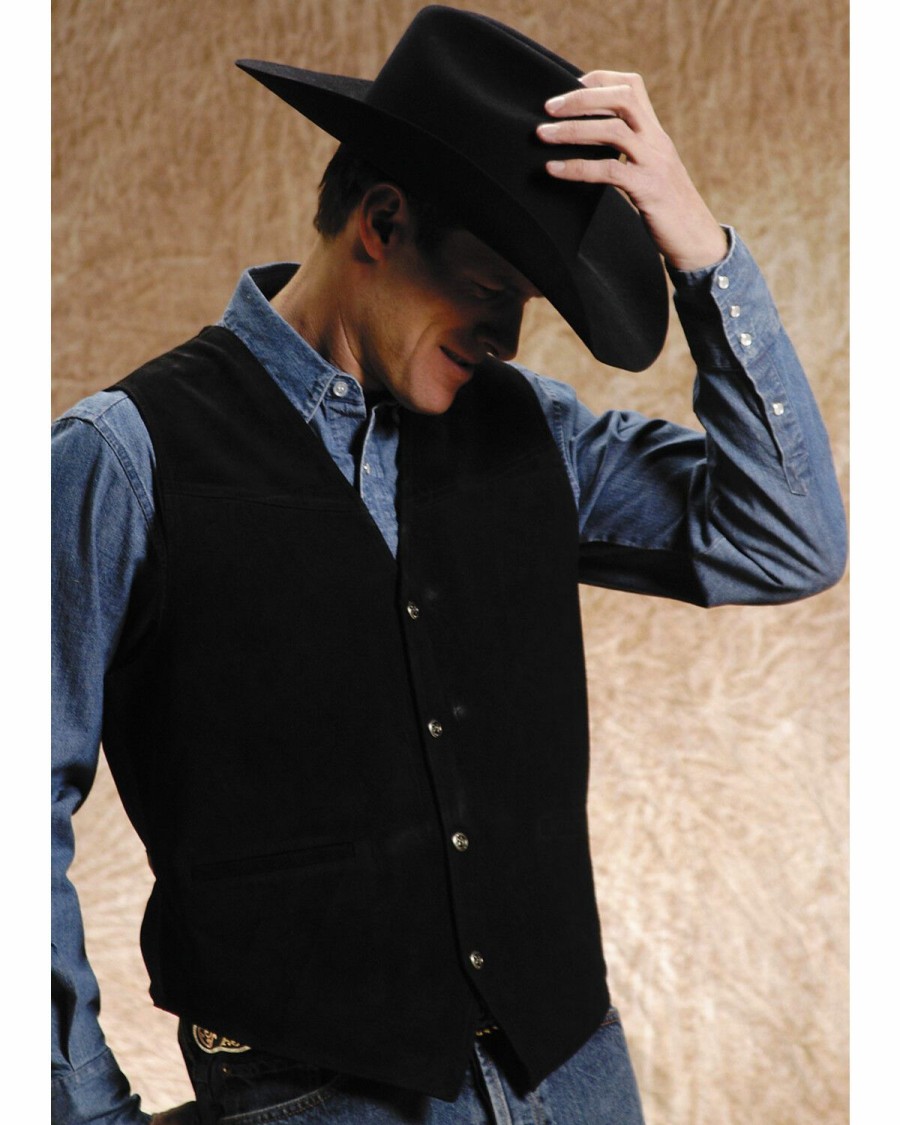 Clothing * | Roper Men'S Suede Leather Vest Outlet