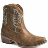 Boots * | Roper Women'S Cognac Vintage Western Booties Snip Toe Discount