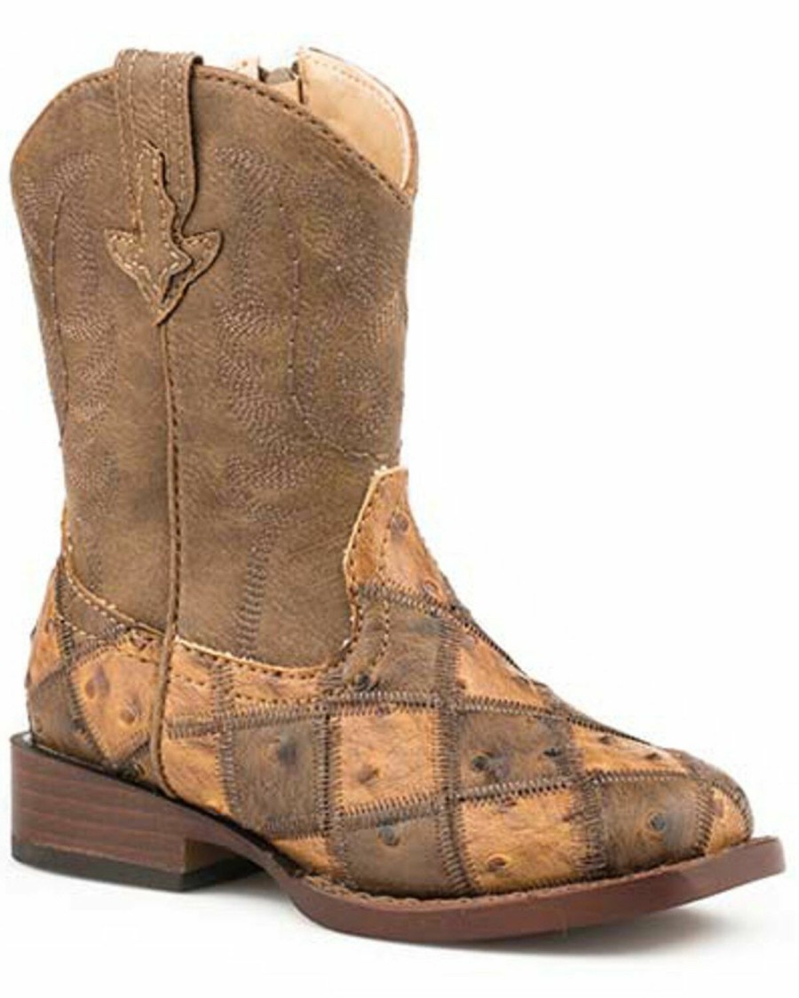 Western Boots * | Roper Girls' Bird Blocks Western Boots Square Toe Online