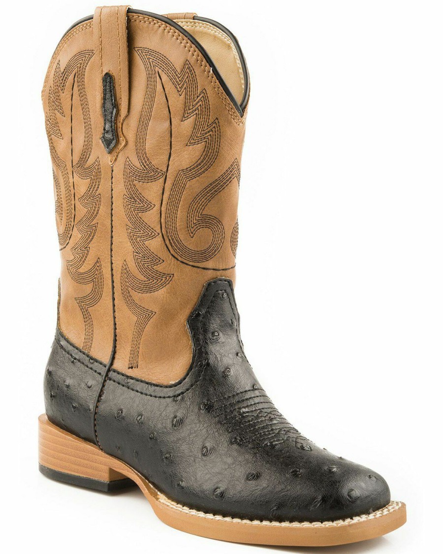 Western Boots * | Roper Youth Ostrich Print Western Boots Discount