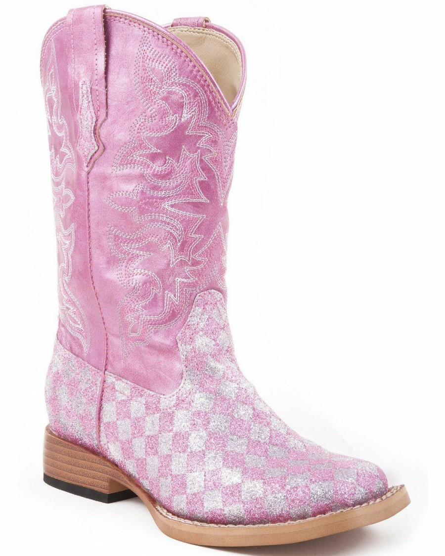 Western Boots * | Roper Kid'S Checkered Western Boots Online