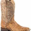 Western Boots * | Roper Men'S Tan Caiman Embossed Western Boots Square Toe Sale