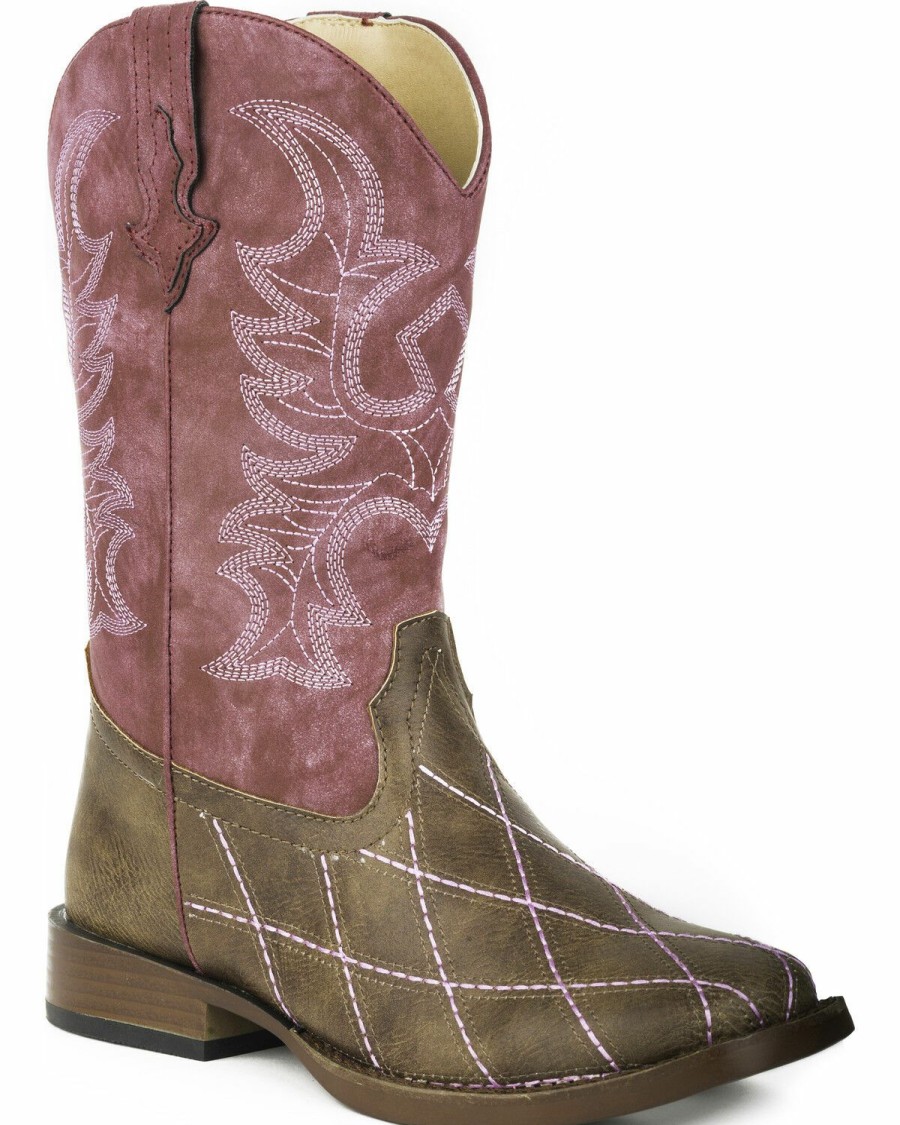 Western Boots * | Roper Youth Girls' Cross Cut Western Boots Square Toe Online