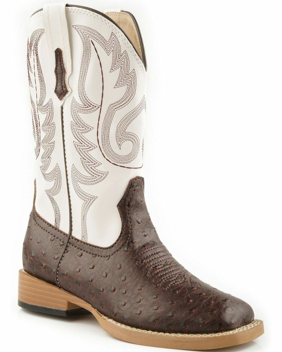 Western Boots * | Roper Kid'S Ostrich Print Western Boots Discount