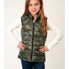 Clothing * | Roper Girls' Lightweight Quilted Camo Puffer Vest Discount