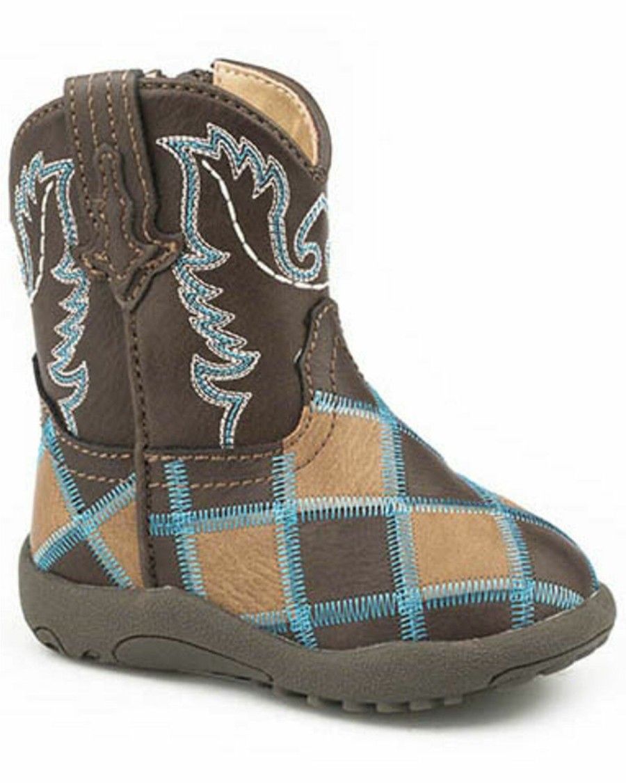 Western Boots * | Roper Toddler Girls' Turquoise Stitch Western Boots Round Toe Discount