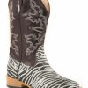 Boots * | Roper Girls' Glittery Zebra Print Cowgirl Boots Square Toe Limited Edition