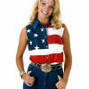 Clothing * | Roper Women'S Sleeveless American Flag Shirt Discount