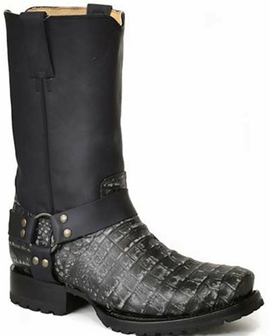 Western Boots * | Roper Men'S Biker Lug Western Boots Square Toe Online