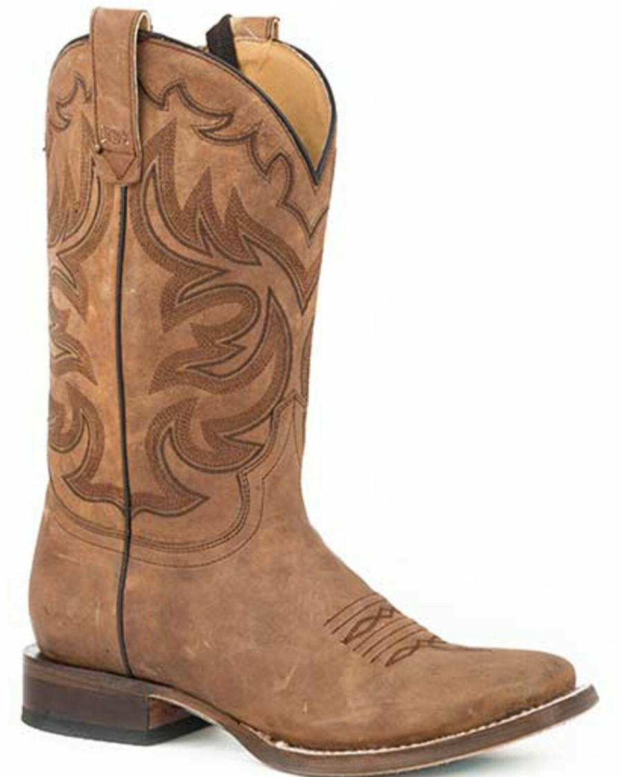 Western Boots * | Roper Women'S Oiled Brown Western Boots Square Toe Sale