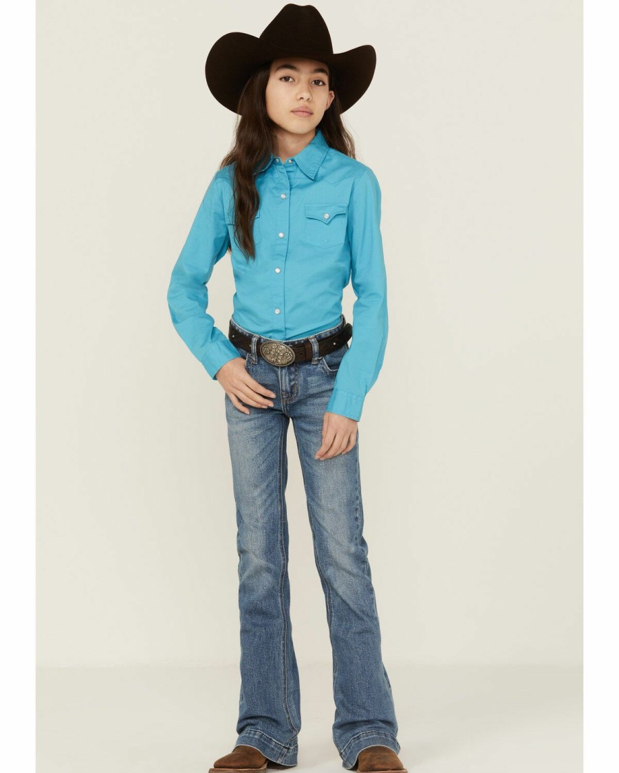 Clothing * | Roper Girls' Amarillo Long Sleeve Western Snap Shirt Discount