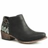 Boots * | Roper Women'S Black Sedona Southwestern Heel Fashion Booties Snip Top Online