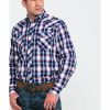 Western Shirt * | Roper Men'S Plaid Long Sleeve Western Shirt Limited Edition