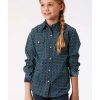 Western Shirt * | Roper Girls' Geo Print Snap Long Sleeve Western Shirt Discount