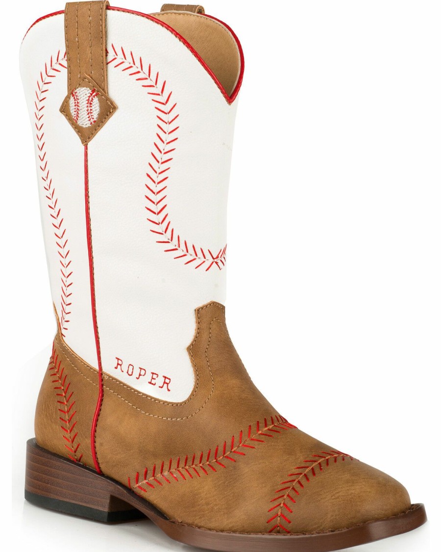 Western Boots * | Roper Youth Boys' Baseball Western Boots Square Toe Discount